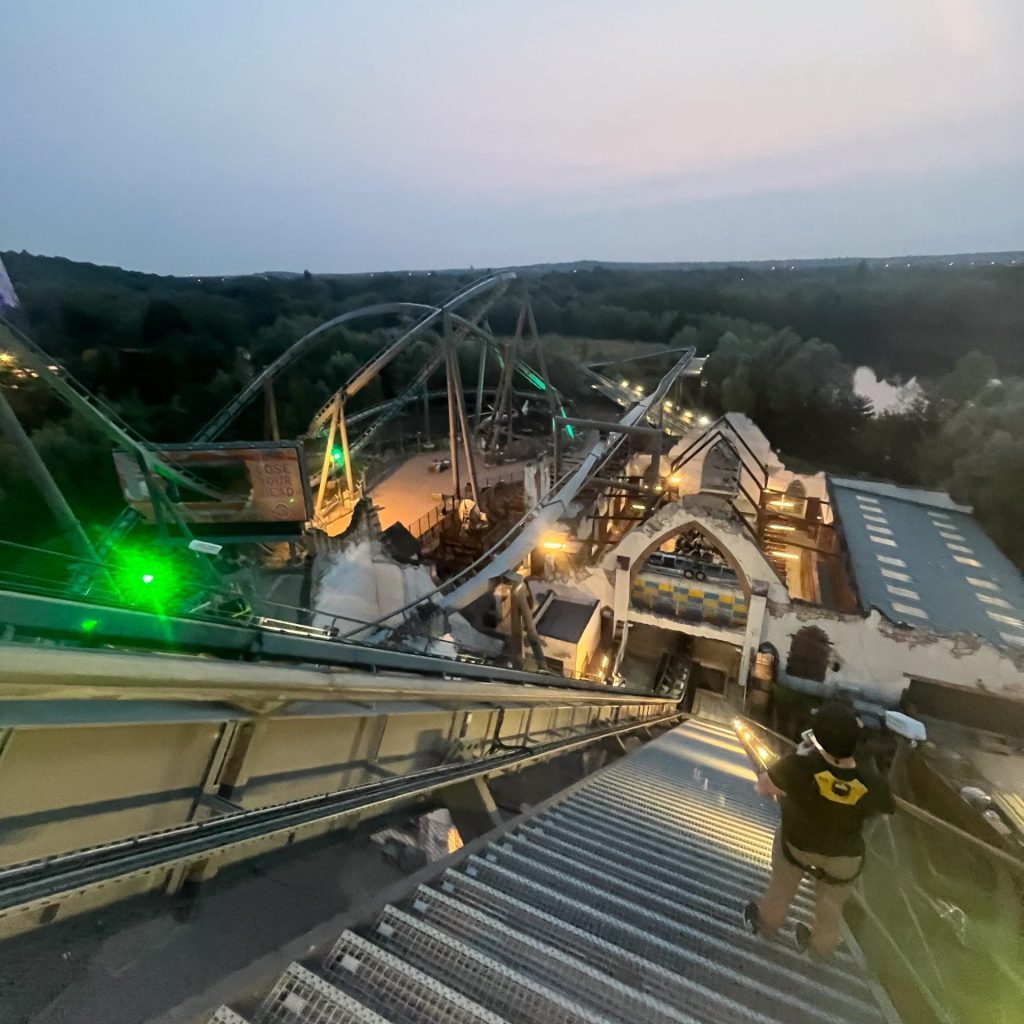 View from THE SWARM Coaster Climb VIP Experience